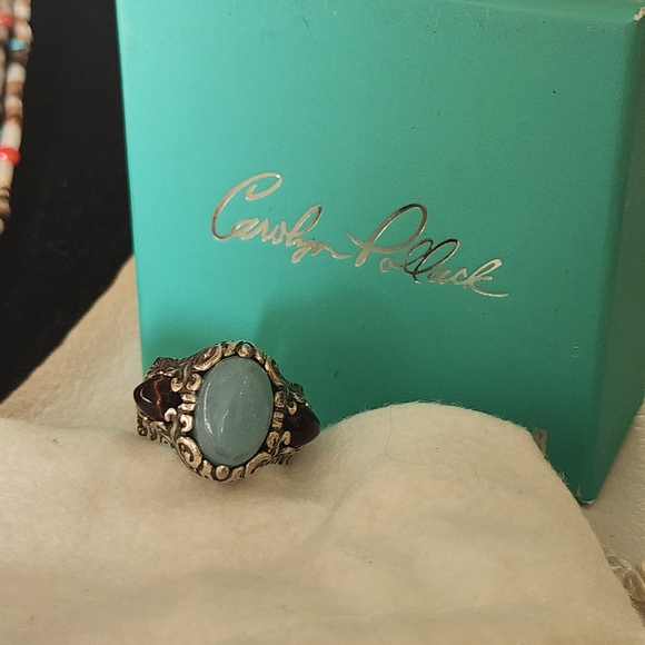 Carolyn Pollack Relios Bundle Sterling Silver Ring Sz 7 W Box & Heish Necklace - Picture 11 of 14